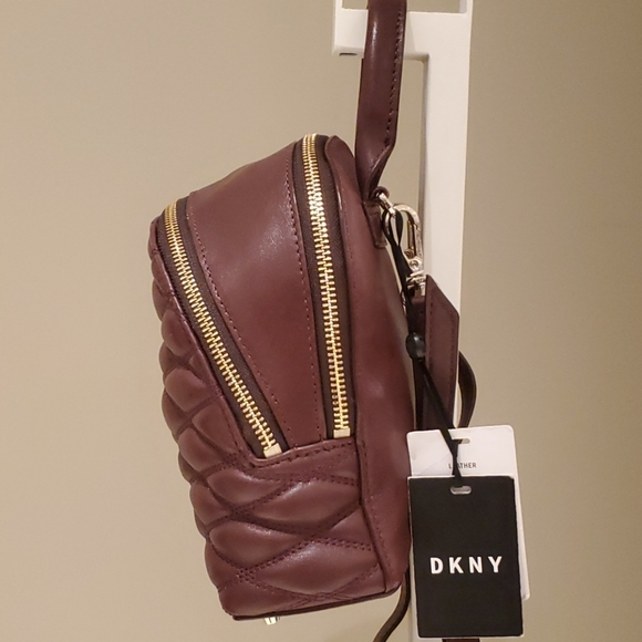 DKNY Lara Quilted Leather Mini Crossbody NWT - Picture 3 of 10